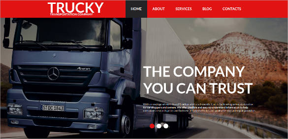 trucky html website template