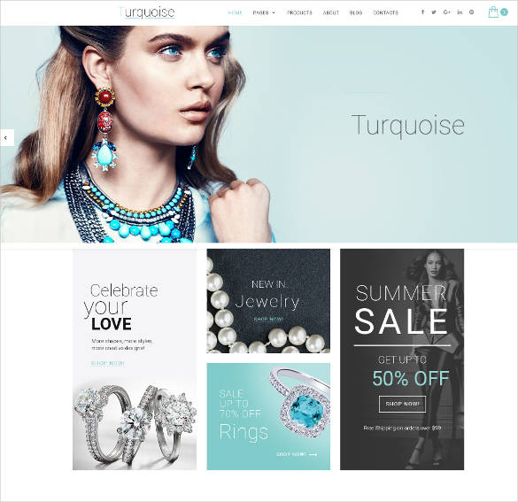 turquoise website template