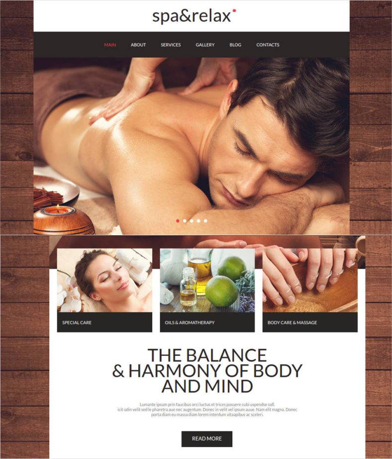 website design for salon spa relax 788x
