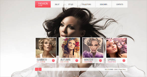 website template for fashion brand