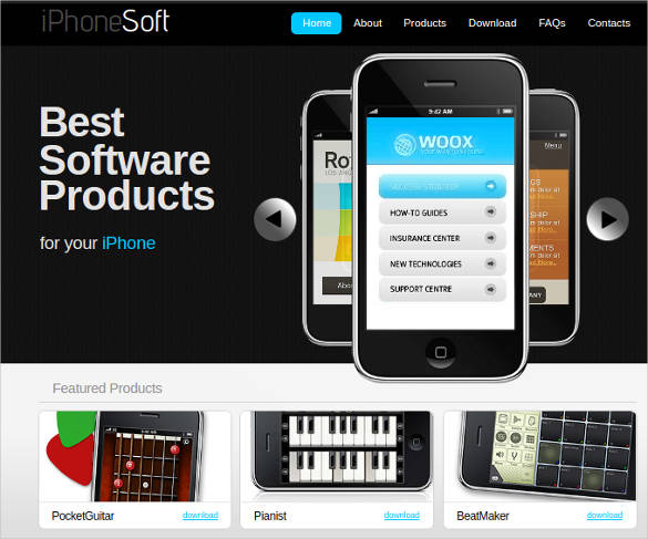 website template for software developer