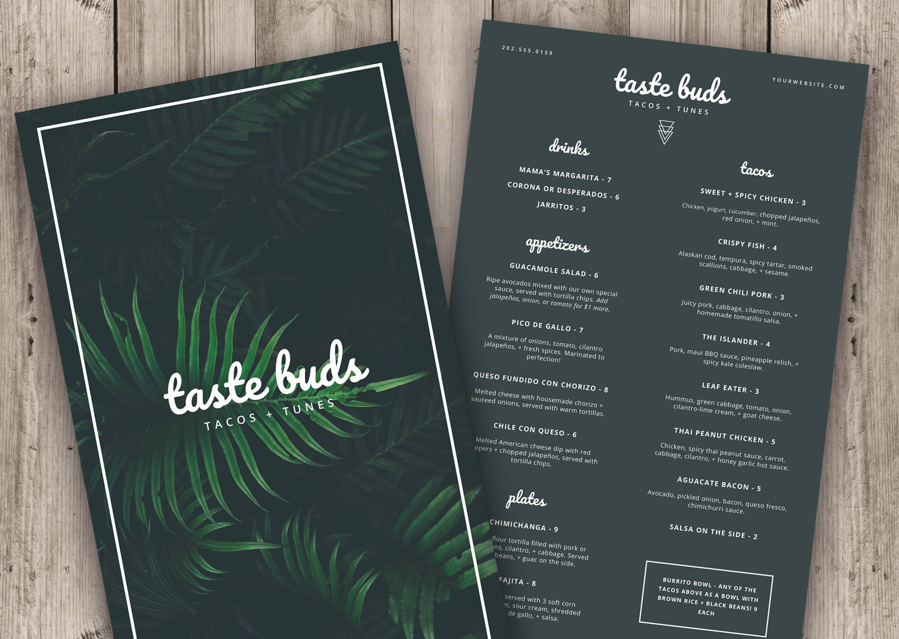 Bar Menu Design