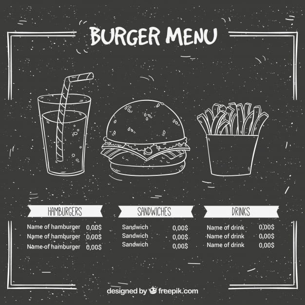 slate with hamburger menu