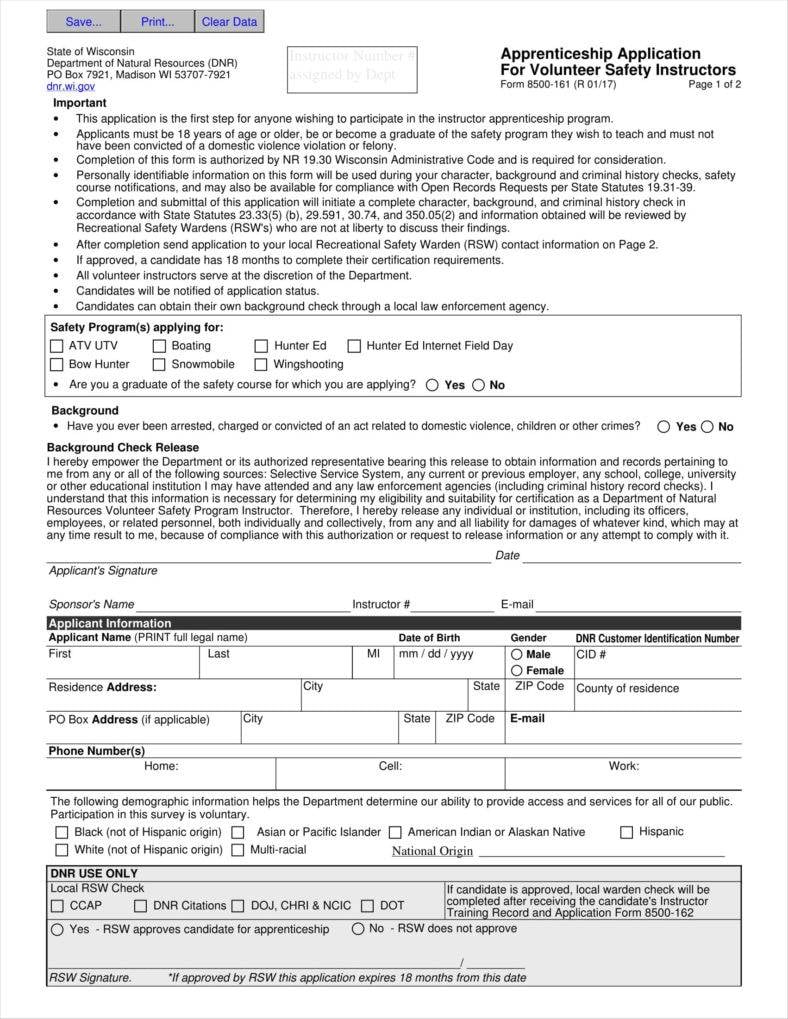 22+ Apprenticeship Application Form Templates - Free Word, PDF Intended For School Registration Form Template Word