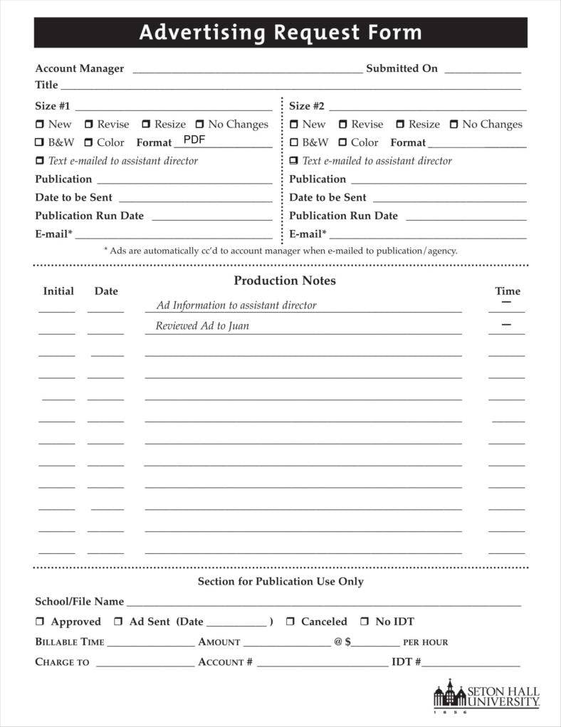 10+ Advertising Order Form Templates Free Word, PDF, Excel ...