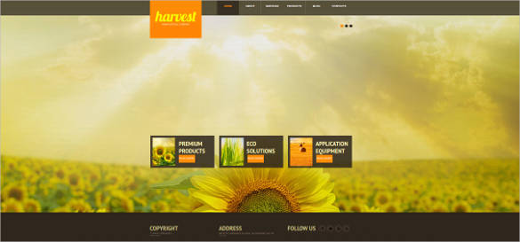 agriculture full screen website template