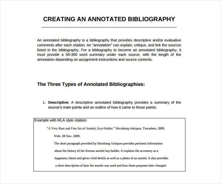 what are the types of bibliography