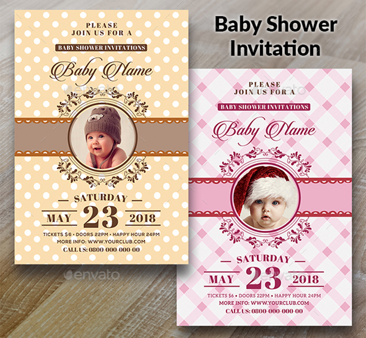 25+ Best Baby Shower Invitation Templates Editable PSD, AI Format