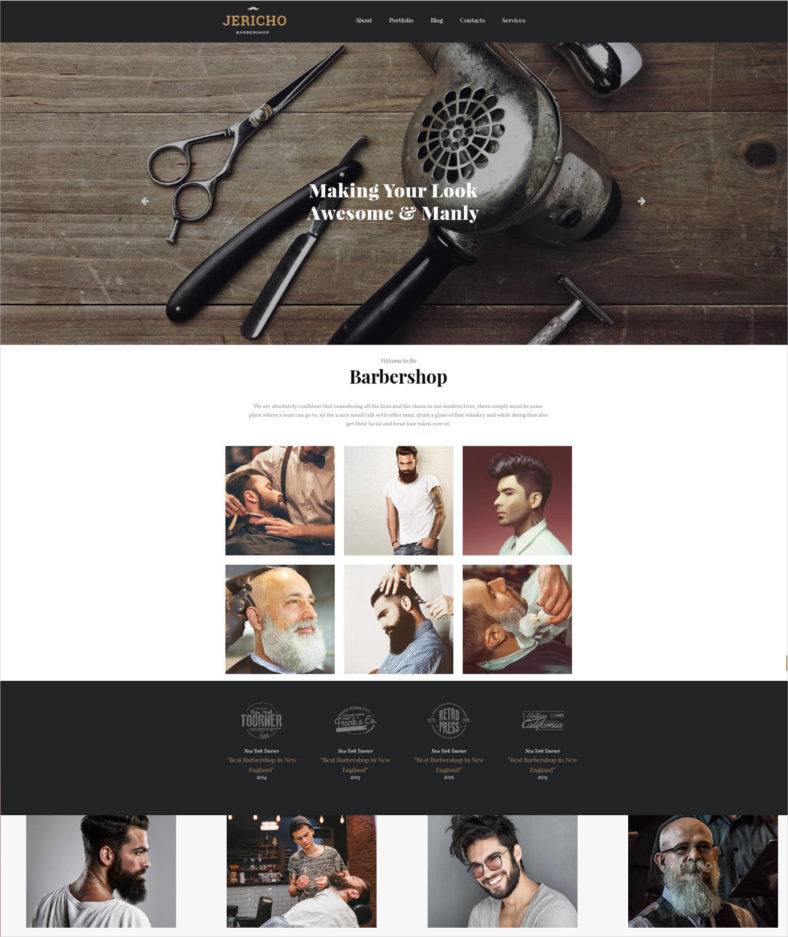 Barber Shop Website Templates & Themes Free & Premium