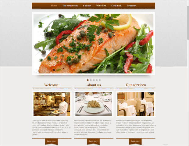 classic restaurant website template