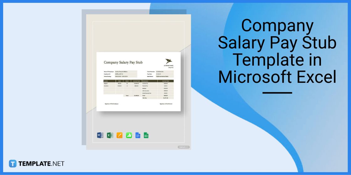 company salary pay stub template in microsoft excel