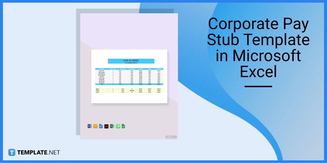 corporate pay stub template in microsoft excel