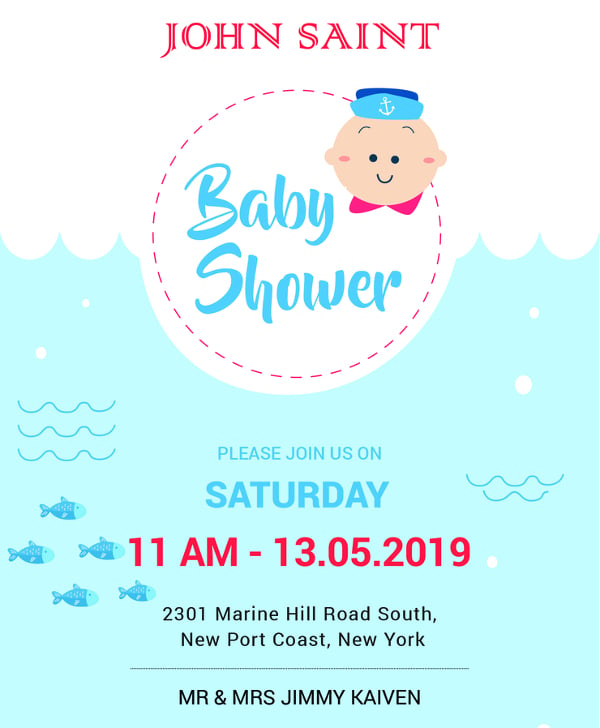 couples baby shower invitation