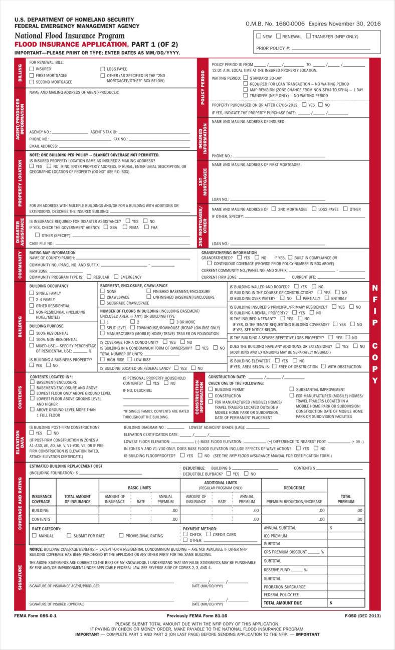 9+ Insurance Application Form Templates Free PDF Format