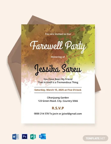 18+ Farewell Invitation Designs