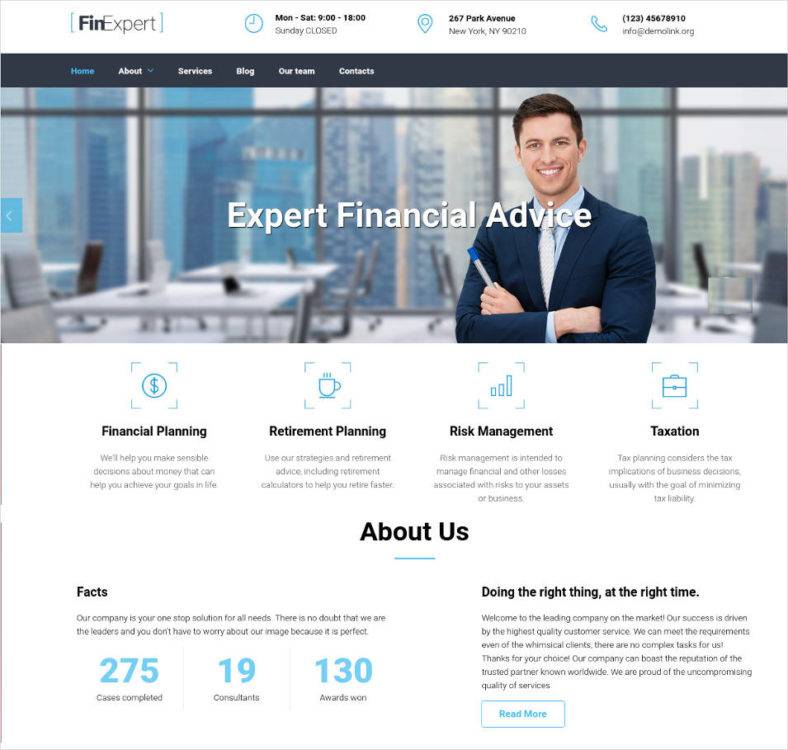 17 Best Financial Advisor Website Templates