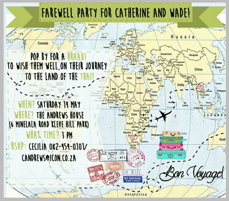 flat map farewell invitation design
