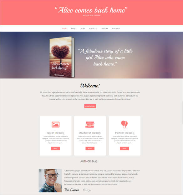 12  Most Useful Author Website Themes Templates