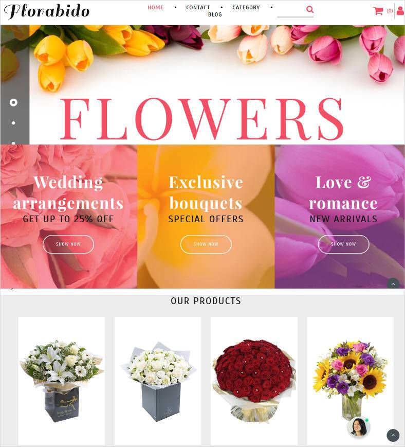 16+ Beautiful Florists Website Templates & Themes