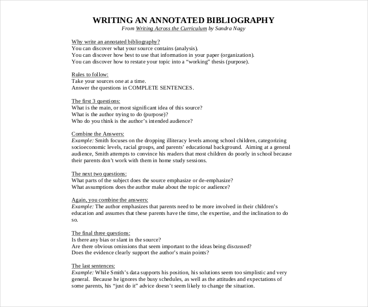 free mla annotated bibliography format template