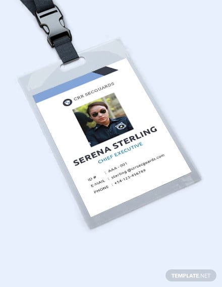 free security guard id card template
