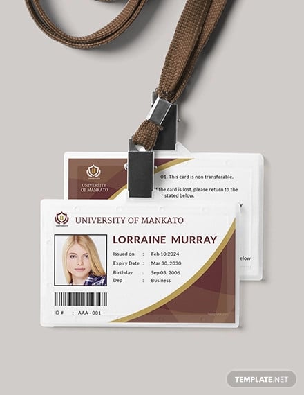 free student id card template