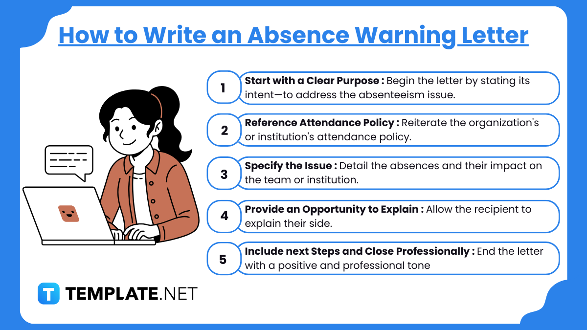 how to write an absence warning letter