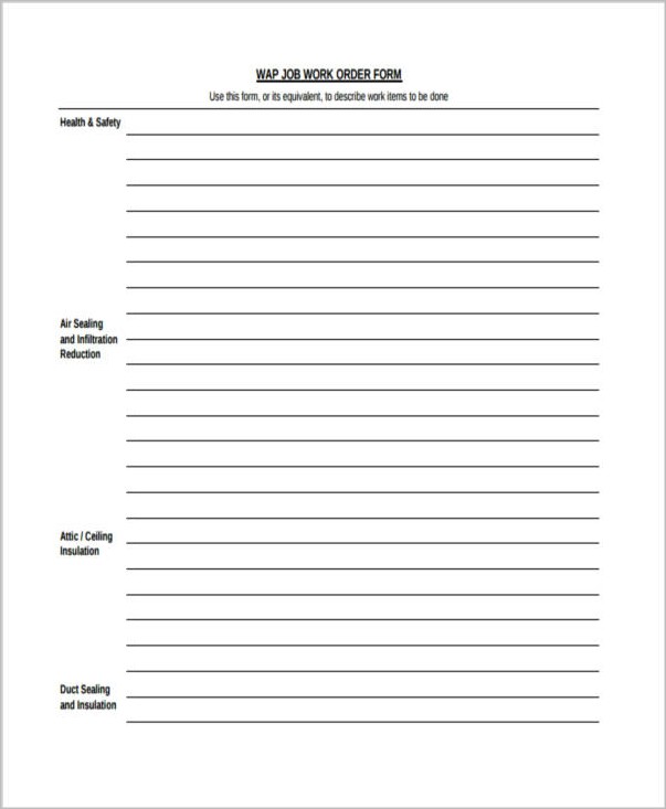 11+ Job Order Forms