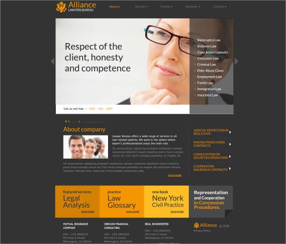 law firm website theme template