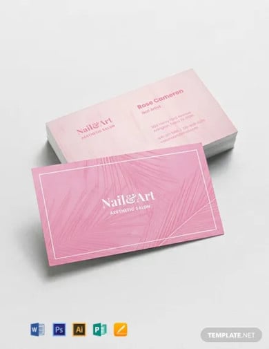 nail artist business card template