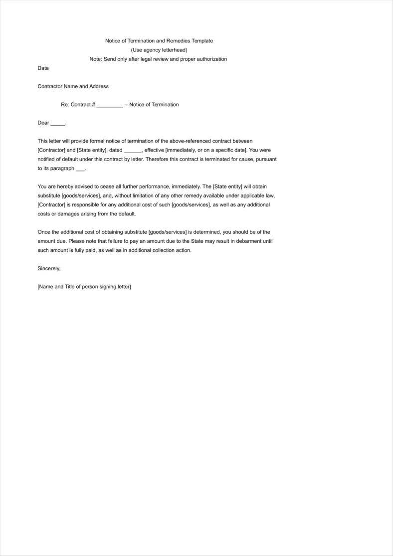 14+ Company Termination Letters | Free Samples, Examples, Formats Download