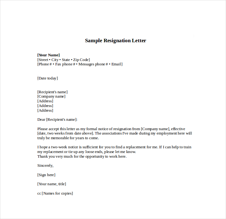 26+ Resign Letter Format Templates - Free Pdf, Doc Format Download