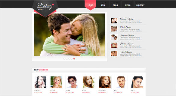 online dating website template