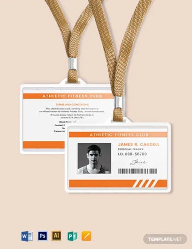 personal trainer id card template