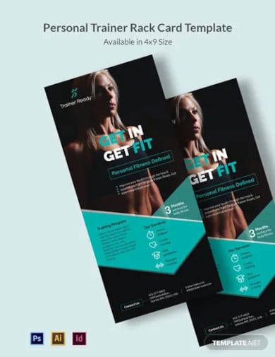 personal trainer rack card template