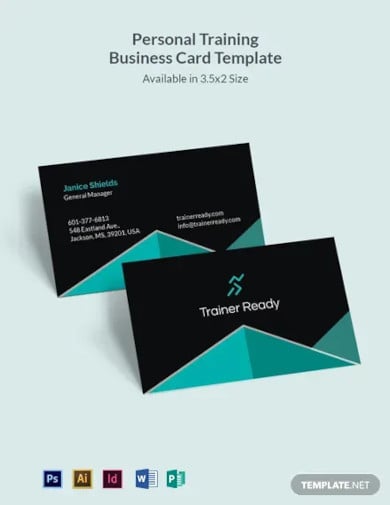 personal training business card template