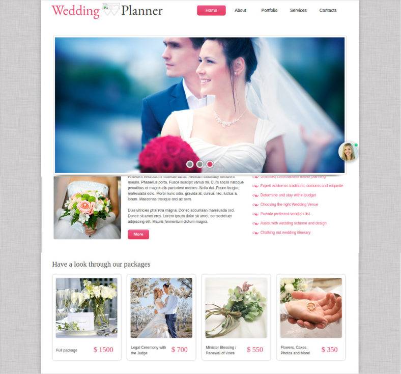 16+ Best Wedding Event Planner Website Templates