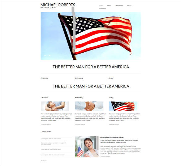 political website template
