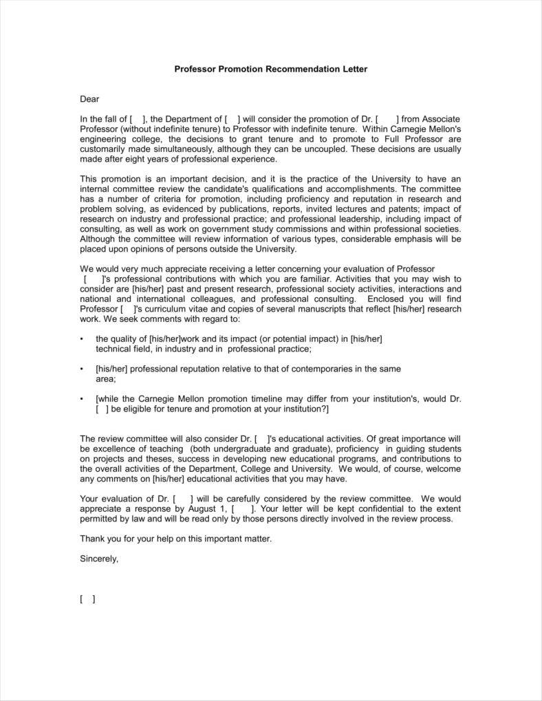 Sample Recommendation Letter For Promotion Employee from images.template.net