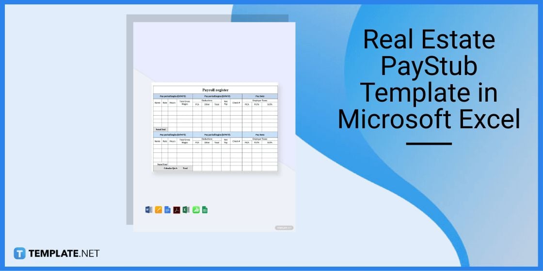 real estate paystub template in microsoft excel