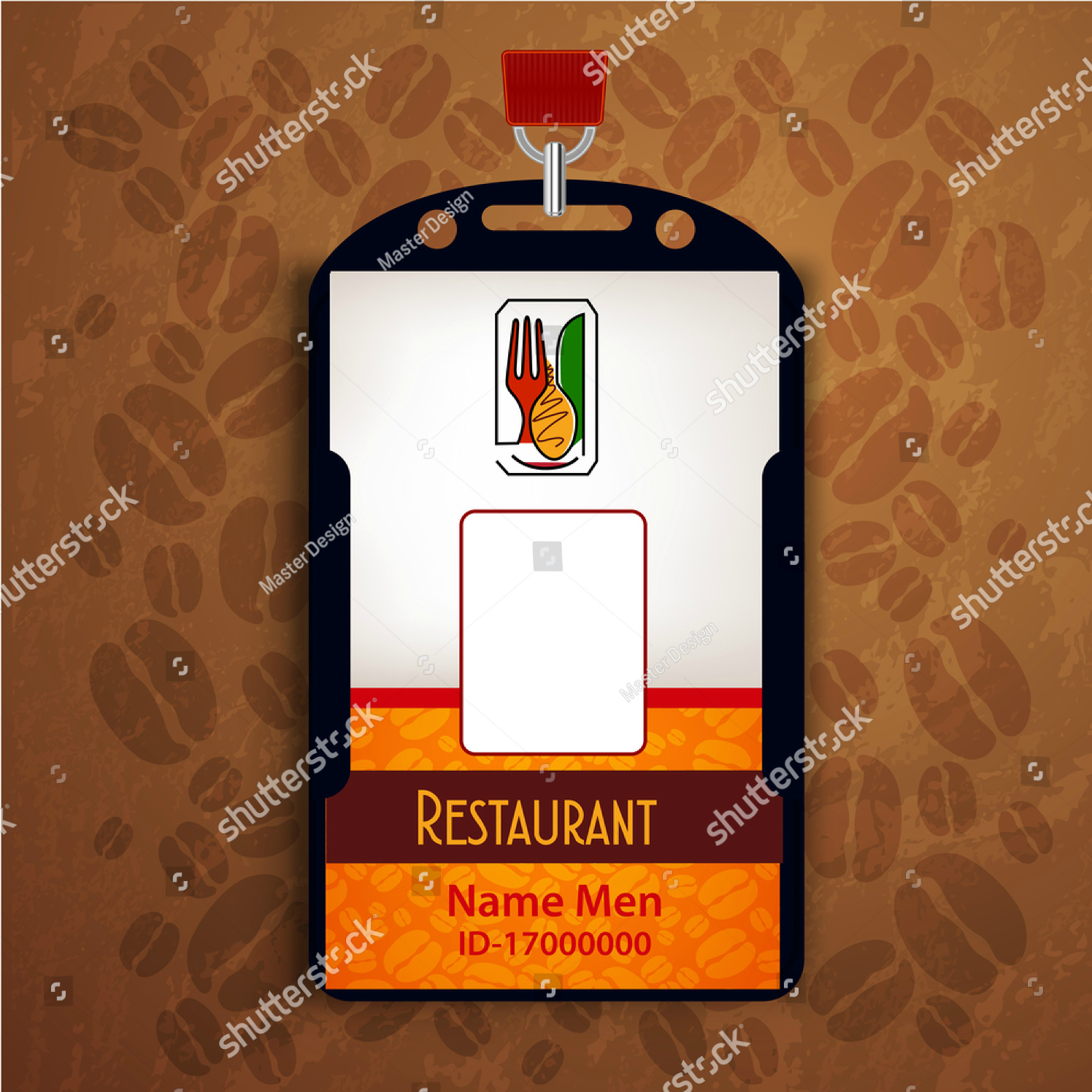 restaurant id card design