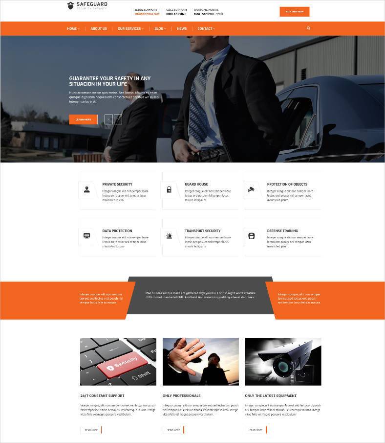 Security Guard Website Templates Free Download Printable Templates