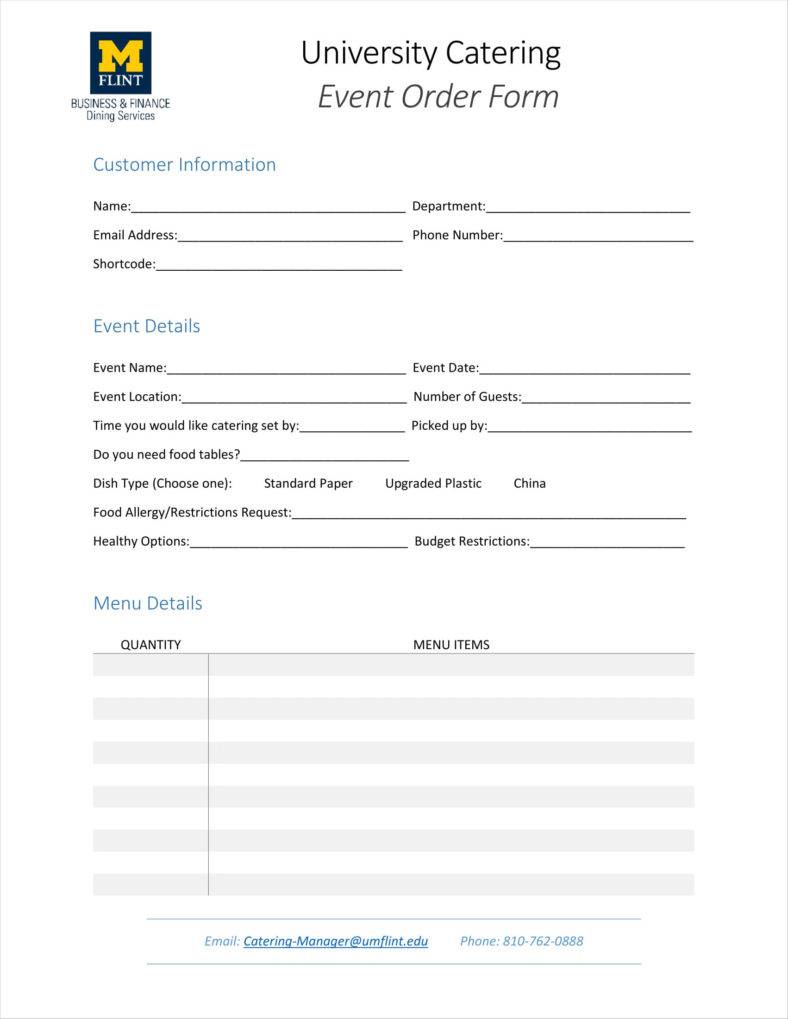 10+ Event Order Form Templates - Google Docs, Google Sheets