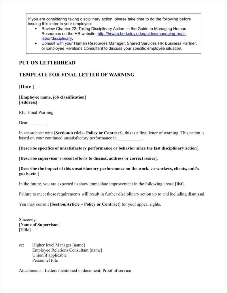 Free 17+ Late Warning Letter Examples - Word, PDF Format Download ...