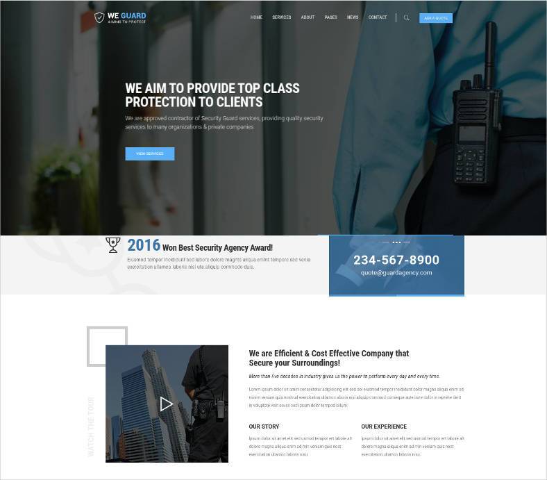 10+ Best Security Services Website Templates