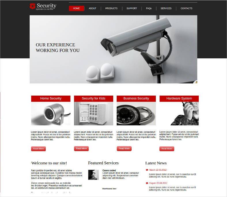 10+ Best Security Services Website Templates