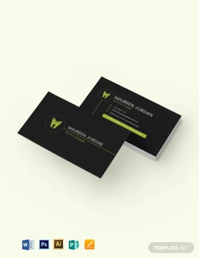simple personal business card template