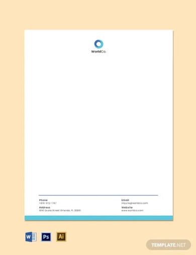 startup business email letterhead template