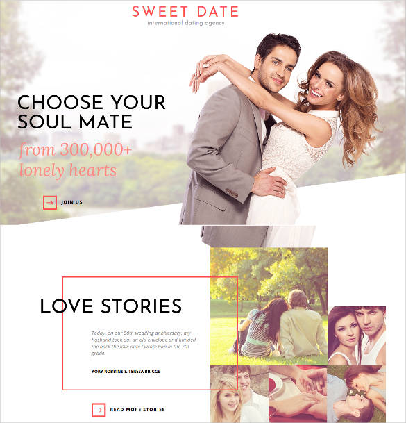 sweet date html website theme