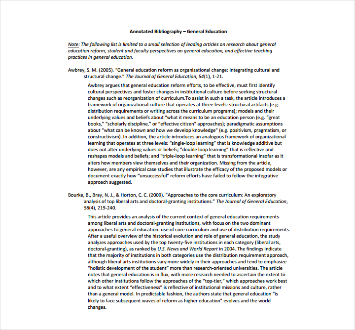 9+ Simple Bibliography Templates - Free PDF, DOC Format Downloads